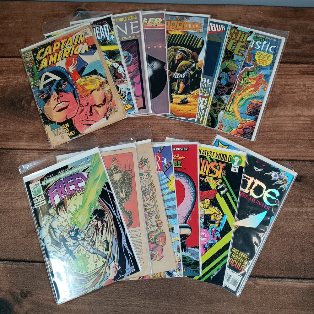 Marvel Valiant Comic Book Lot 15pc Mixed Color Good Captain America Blade Dune